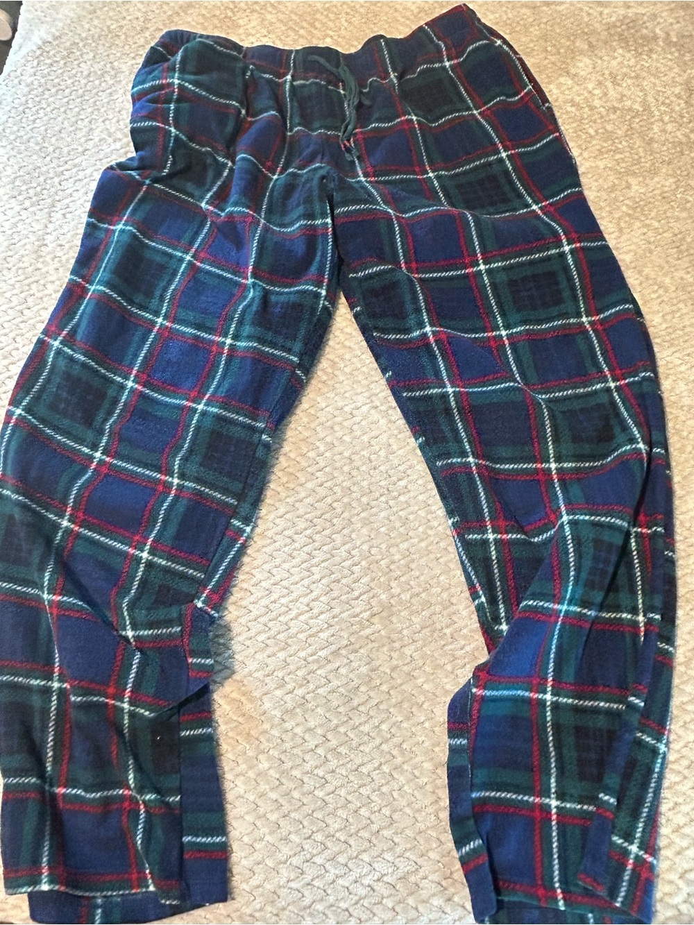 Cuddl Duds Navy, Green & Red Plaid Lounge Pants